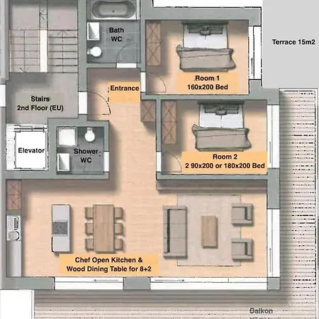 Apartamento Matterhorn View 2 Bedroom Zermatt